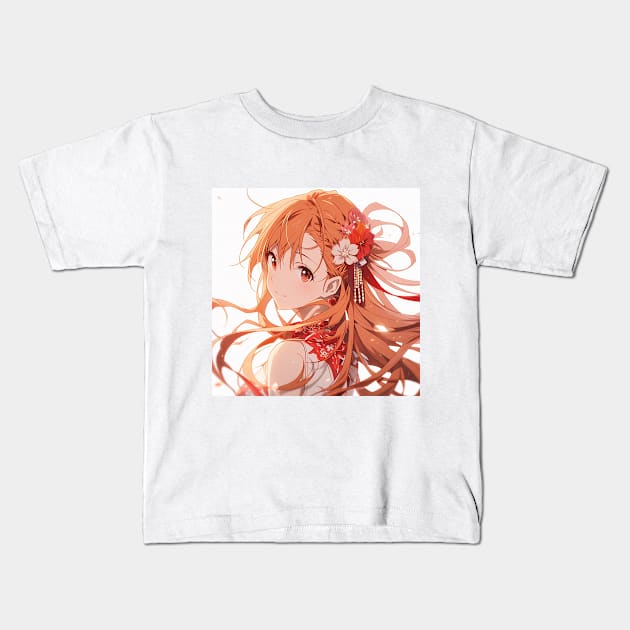 beautiful asuna Kids T-Shirt by WabiSabi Wonders